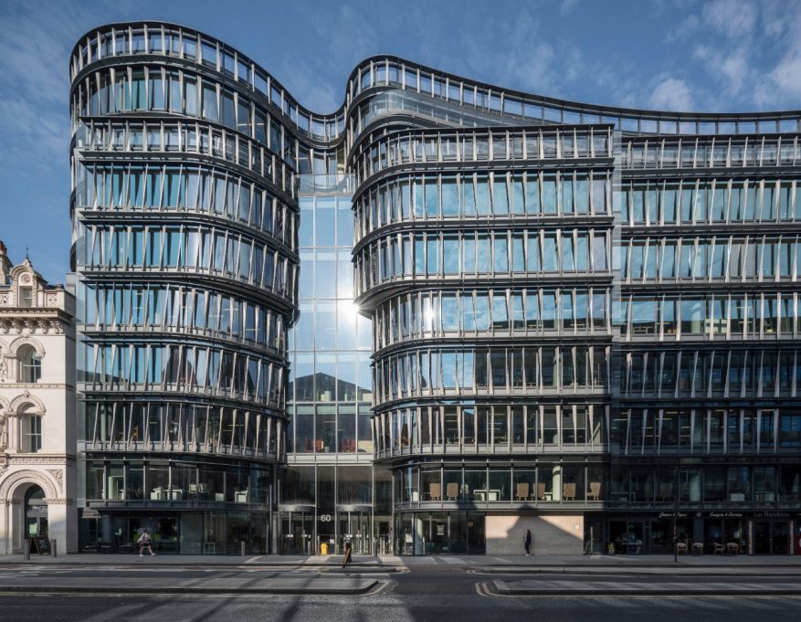 SunGuard eXtraSelective camlı cephe örneği (Holburn Viaduct, Londra)